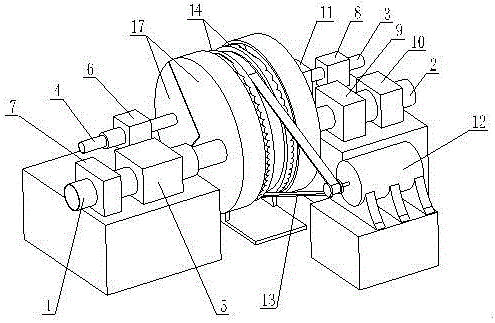 Rotating wheel type device for clearing away harmful gas in room