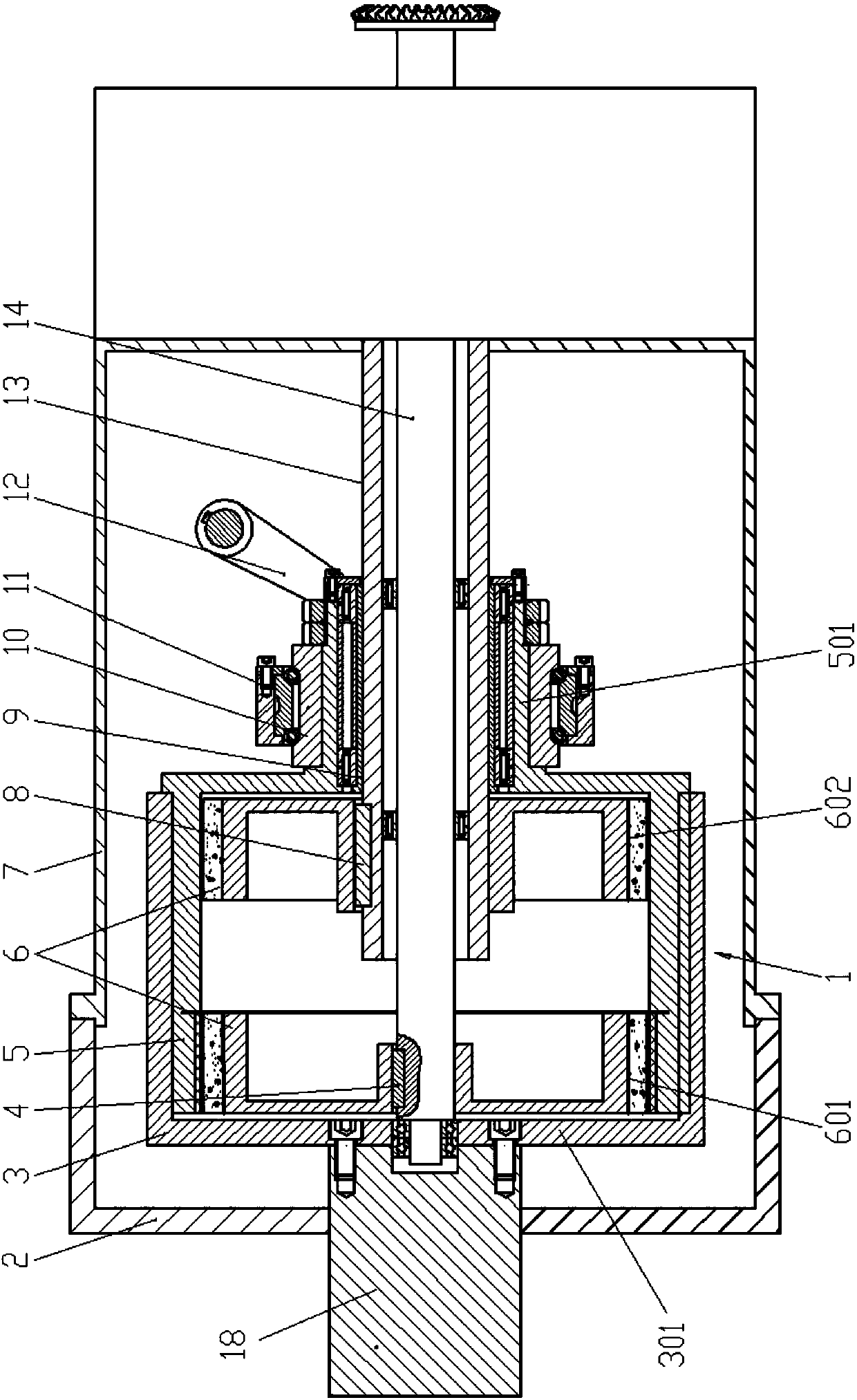 Permanent magnet dual-clutch driving device used for railway diesel locomotive