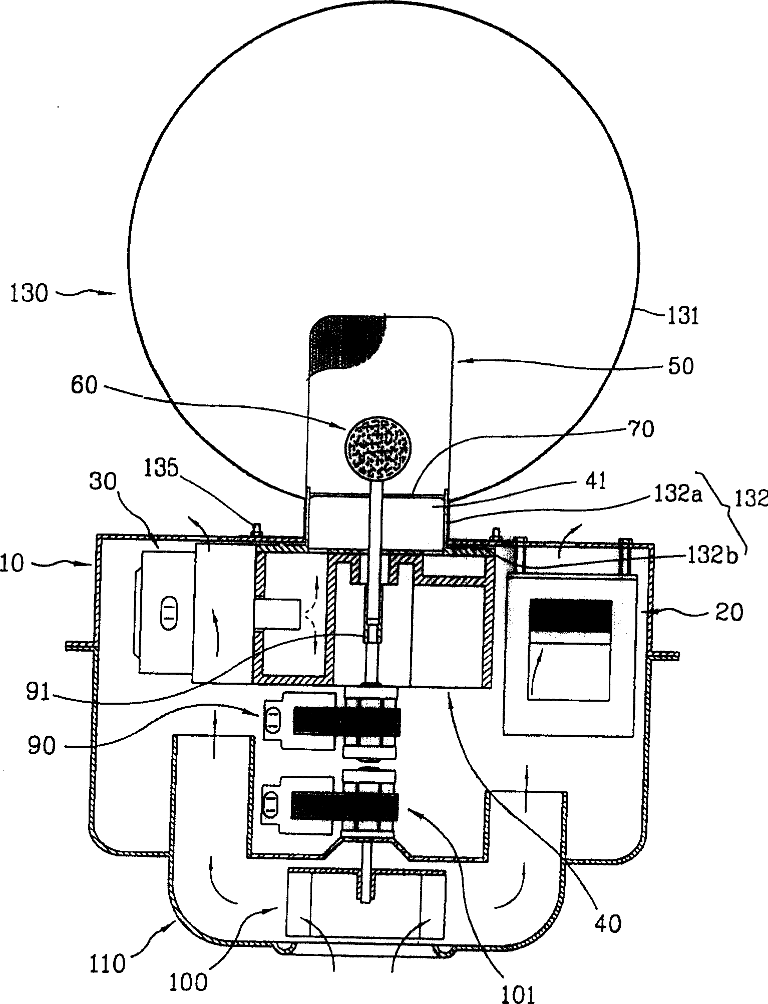 Ball-shape non-electrode illuminating device