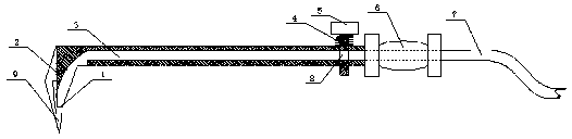 Manufacturing method for handheld topdressing rod with unlikely-to-block liquid outlet pipe