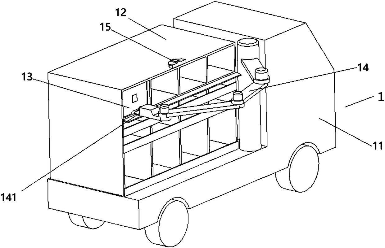 Unmanned express vehicle, unmanned express distribution system and automatic distribution method of unmanned express distribution system