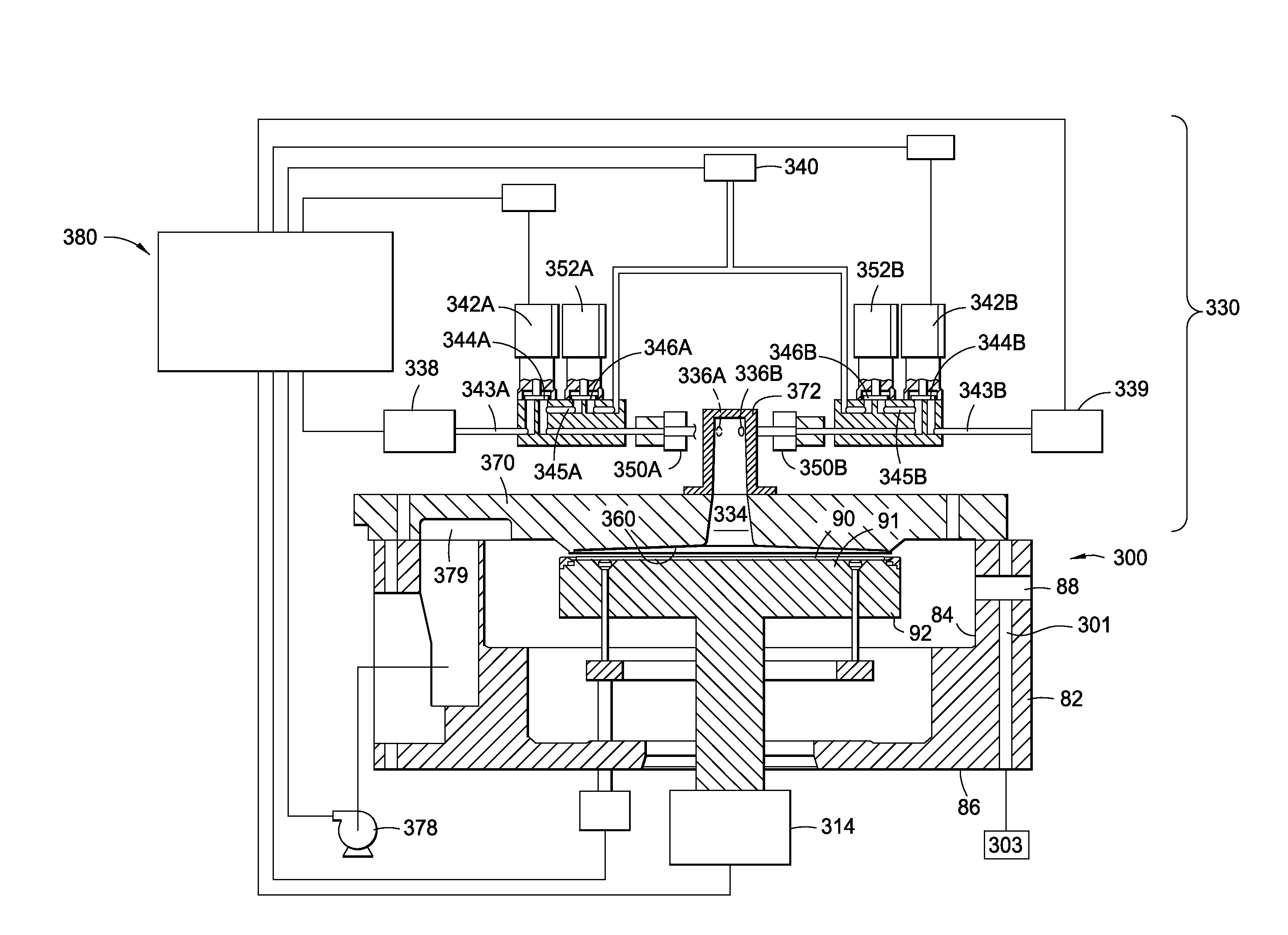 Air gap structure integration using a processing system