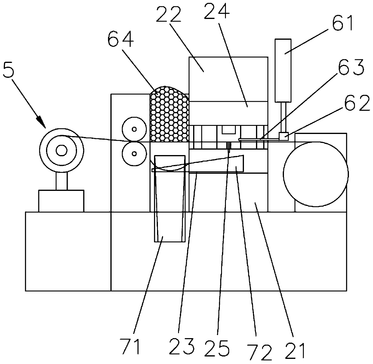 Improved mylar forming equipment and pneumatic unloading method thereof