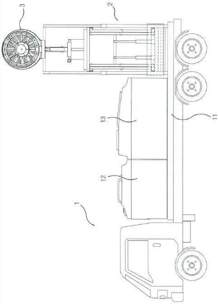 Apparatus for lifting air-blowing sprayer for pest control vehicle