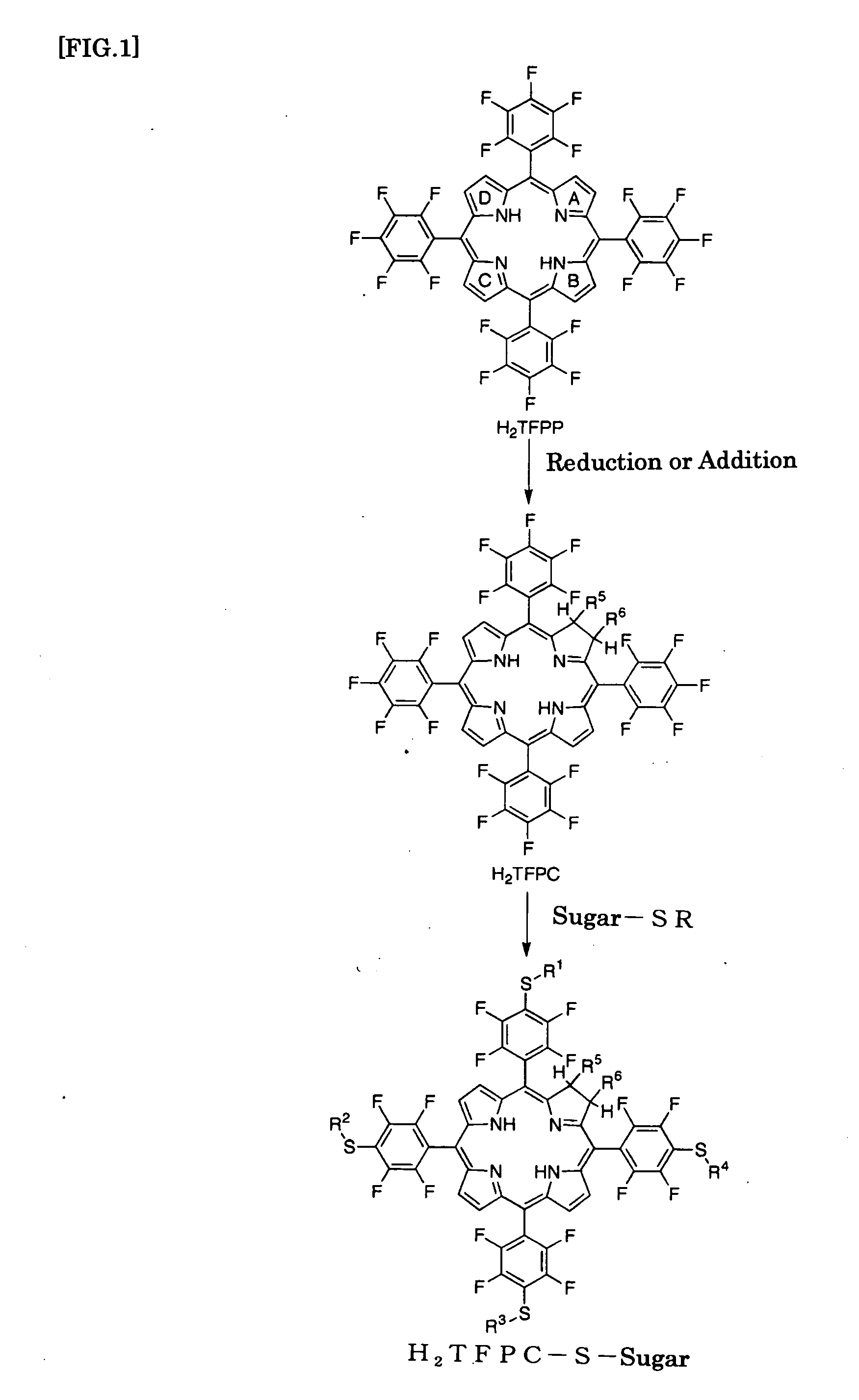 Novel glycoconjugated chlorin derivatives and method of producing the same