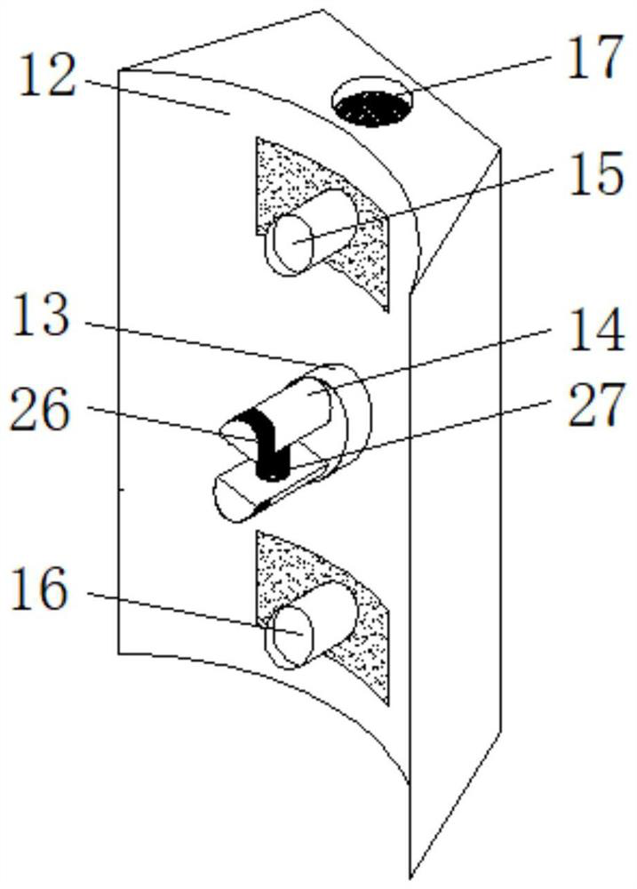 Pressing and inner buckling type boiler temperature monitoring device convenient to disassemble and assemble