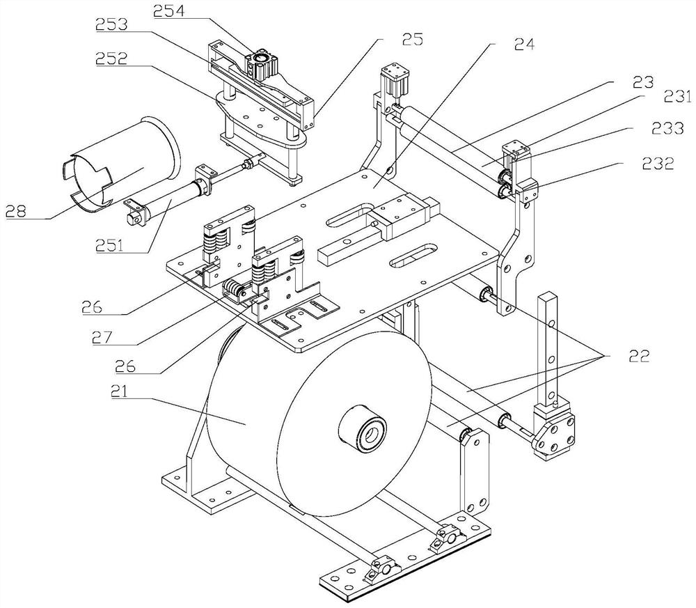 Mask packaging bag feeding device and method and stacking and packaging equipment