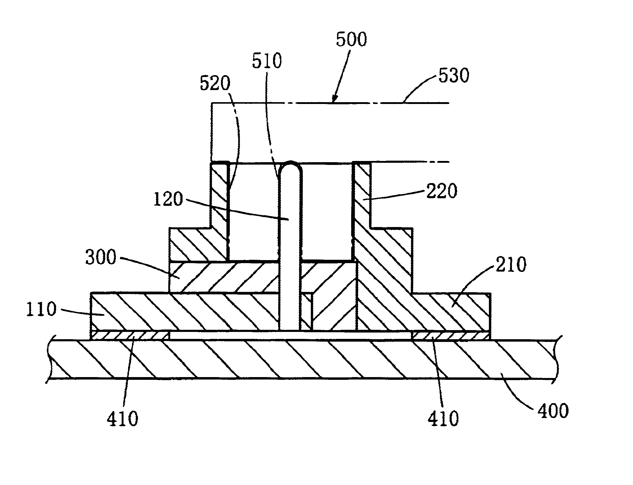 Electric contact and an electric connector both using resin solder and a method of connecting them to a printed circuit board