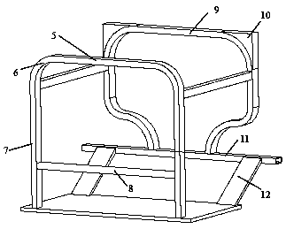 Surround type vibrator vehicle cab protective device for preventing continuous rolling