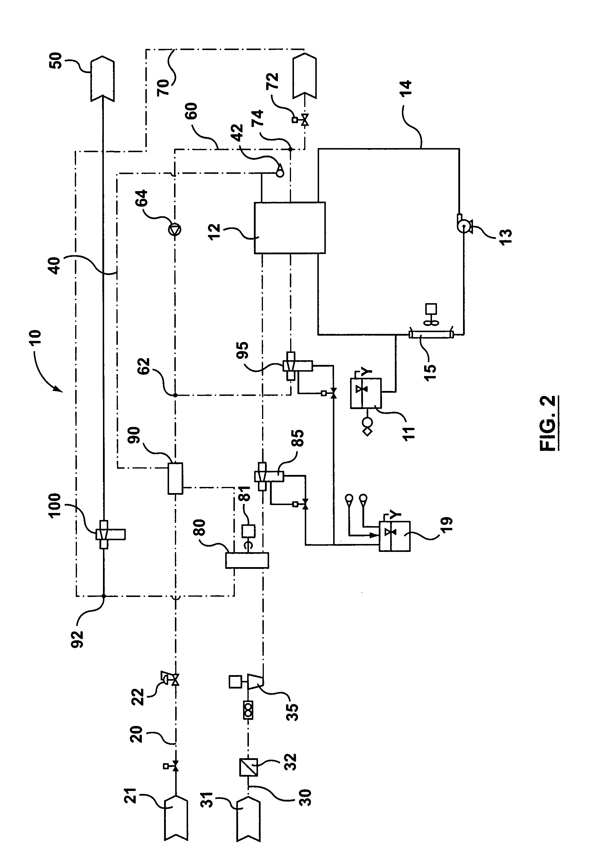 System and method for management of gas and water in fuel cell system