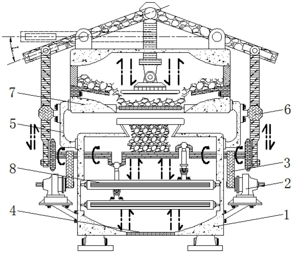 Biological material screening equipment capable of ensuring same particle size