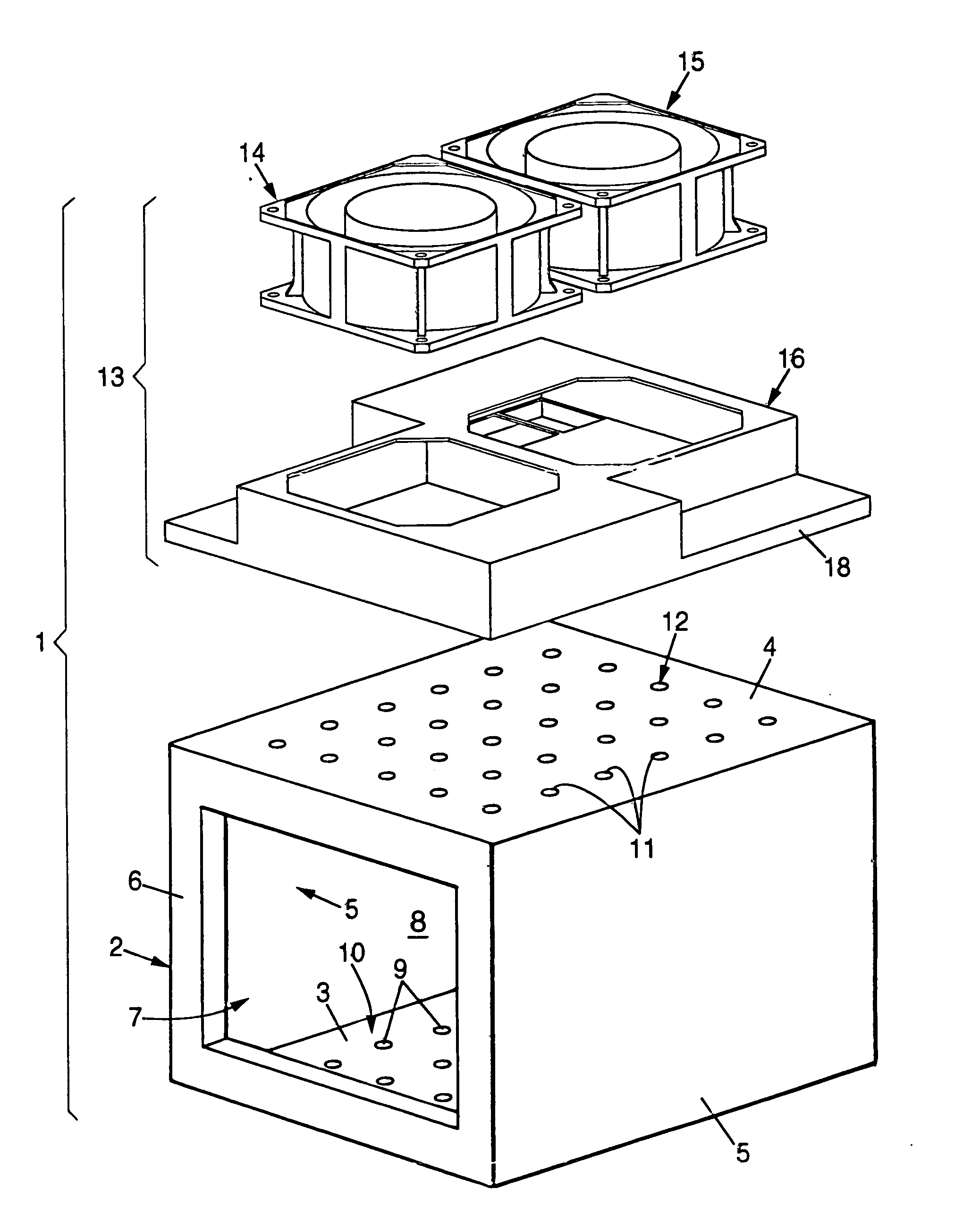 Ventilation system for electrical of electronic equipment