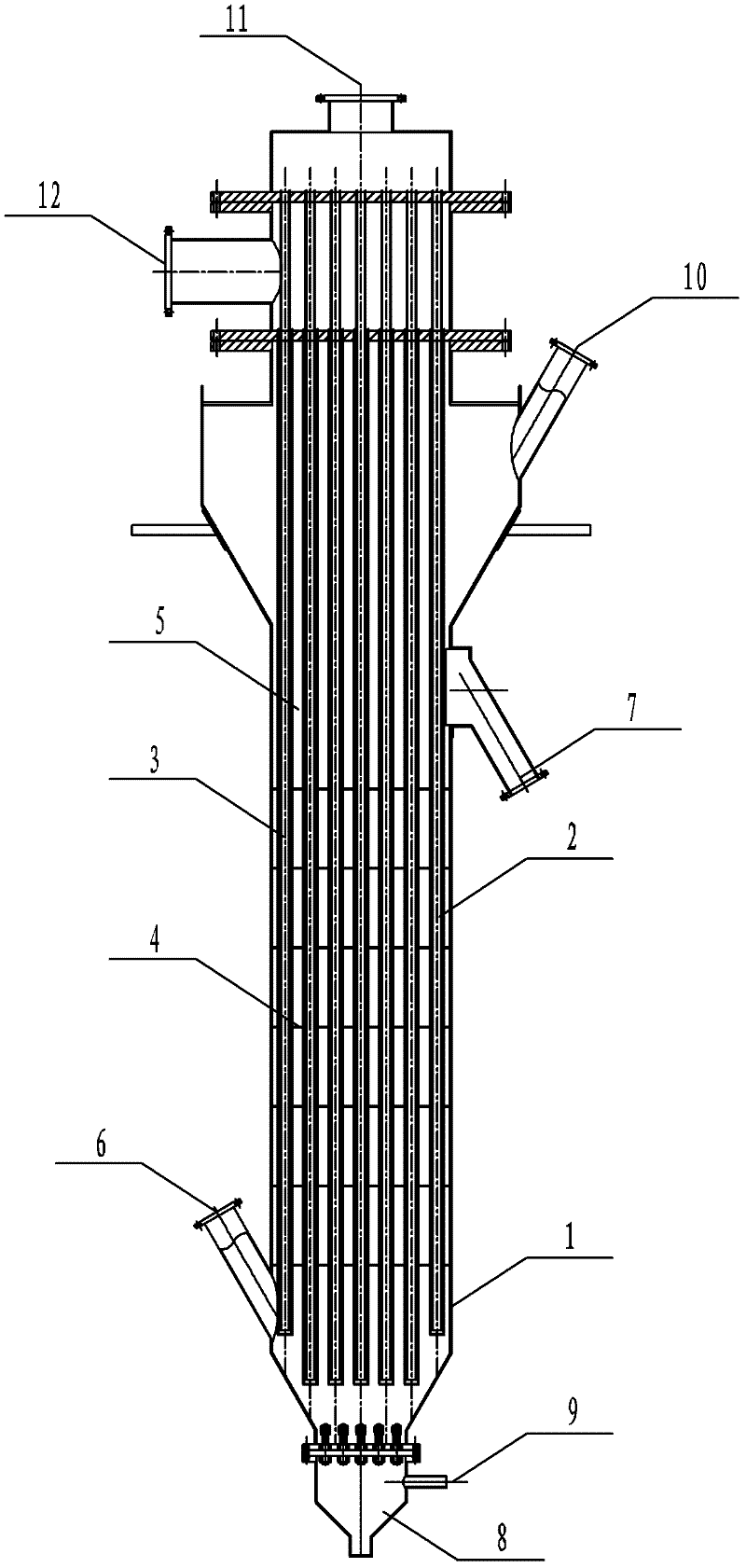 Fluidized reduction furnace for producing high-purity vanadium trioxide and production method