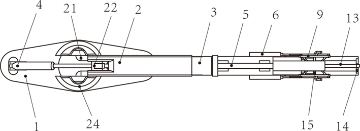 An automatic drilling and bolting mechanical arm device mounted on a roadheader