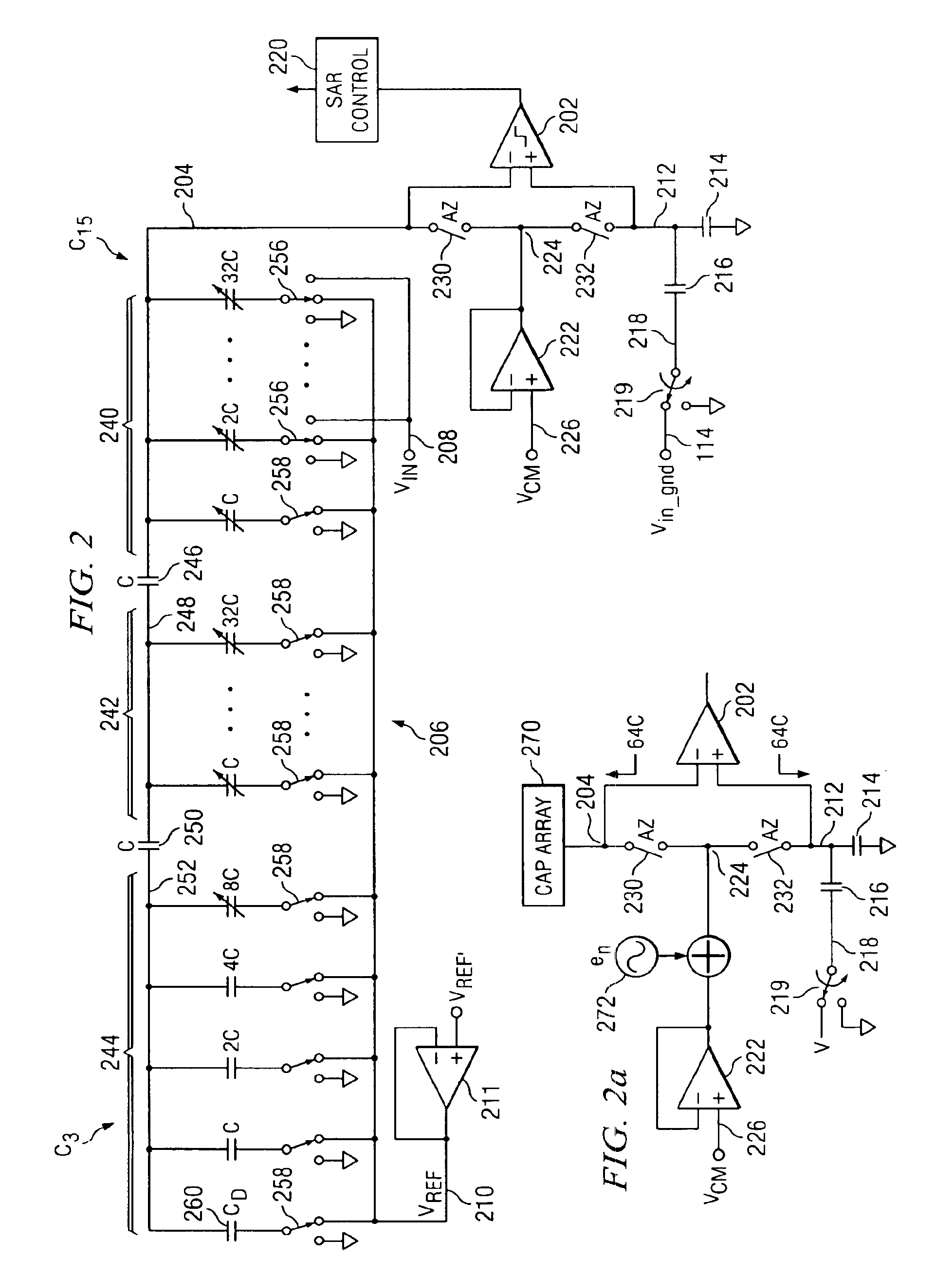 Open loop common mode driver for switched capacitor input to SAR