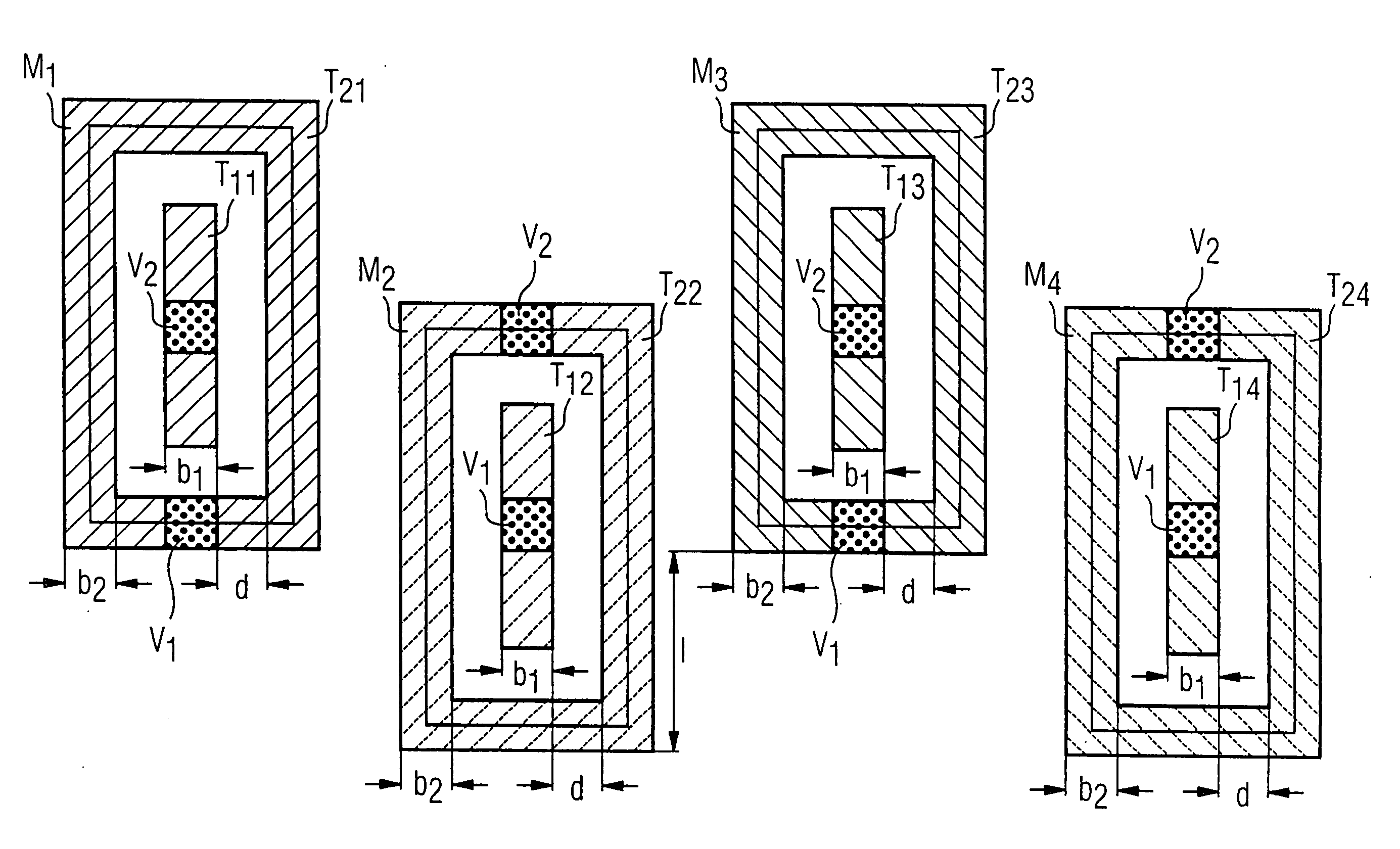 Device with integrated capacitance structure