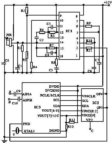 Infrared triggered monitoring controller