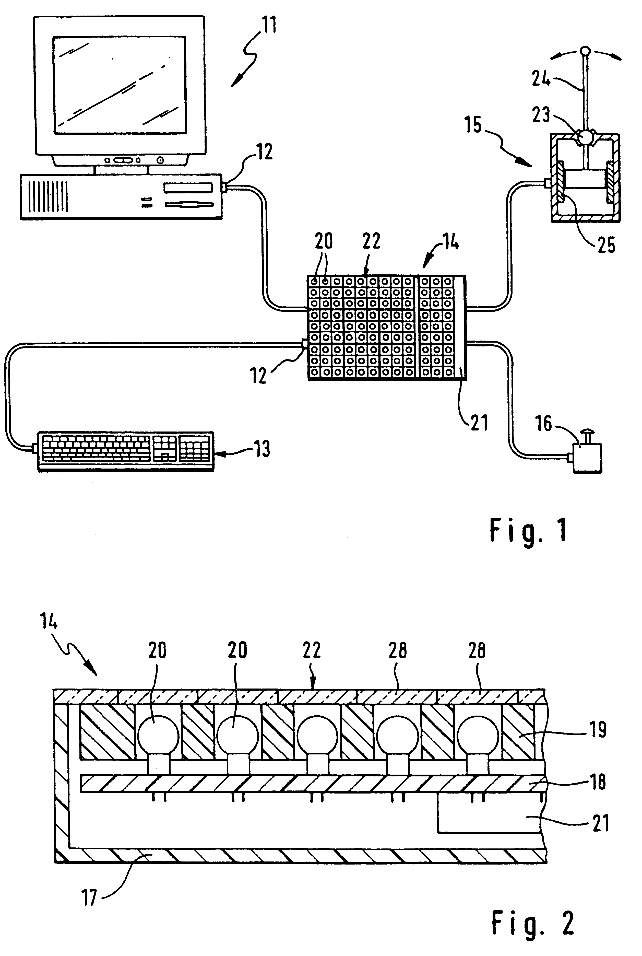 Method for transferring characters especially to a computer and an input device which functions according to this method