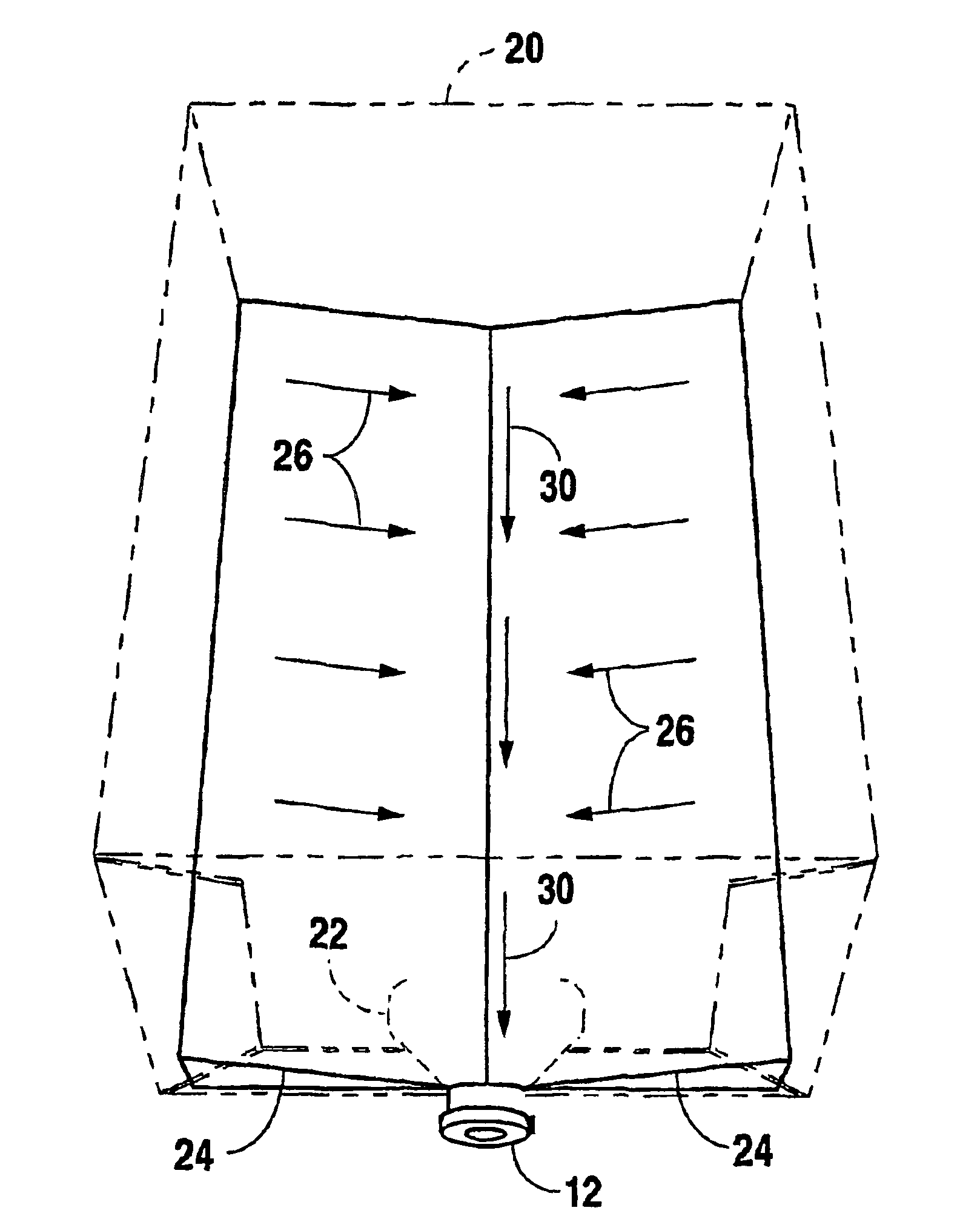 Bag-in-box container for liquids
