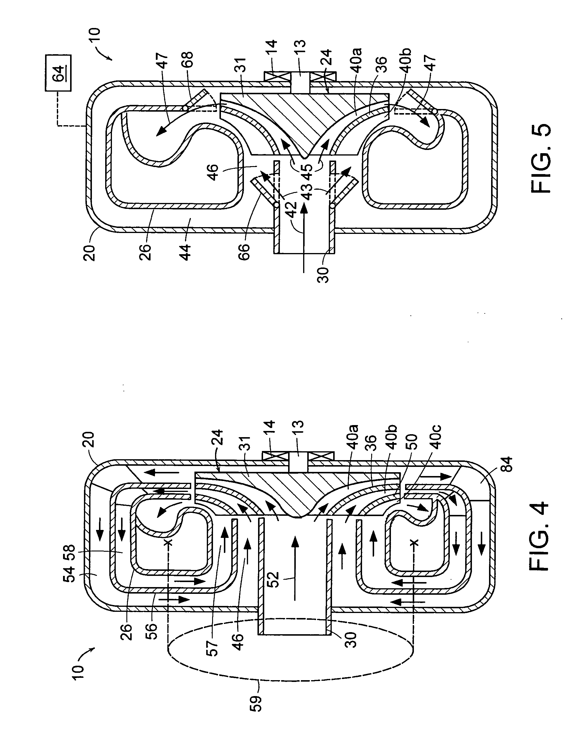 Fluid transfer controllers having a rotor assembly with multiple sets of rotor blades arranged in proximity and about the same hub component and further having barrier components configured to form passages for routing fluid through the multiple sets of rotor blades