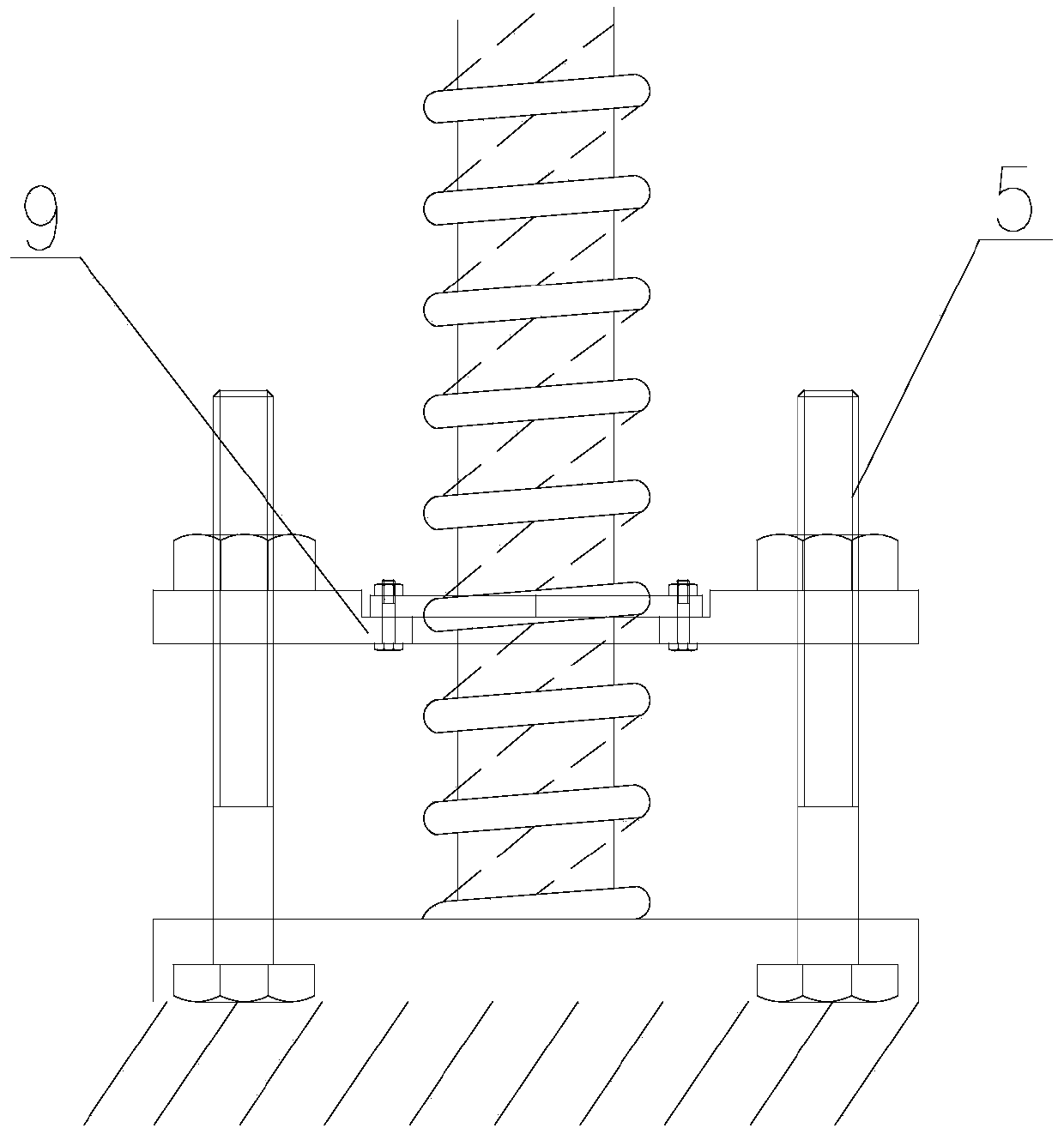 Balance weight tensioning device of belt conveyor