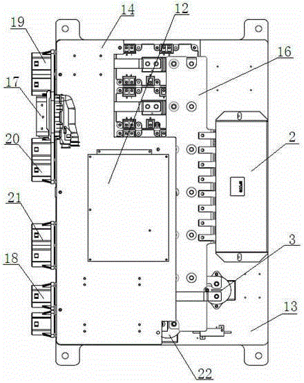 Internal layout structure of switched reluctance machine controller of electric vehicle