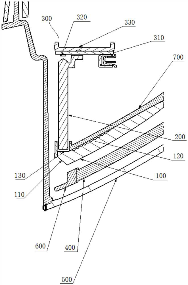 Light supplementing structure, light emitting device and vehicle