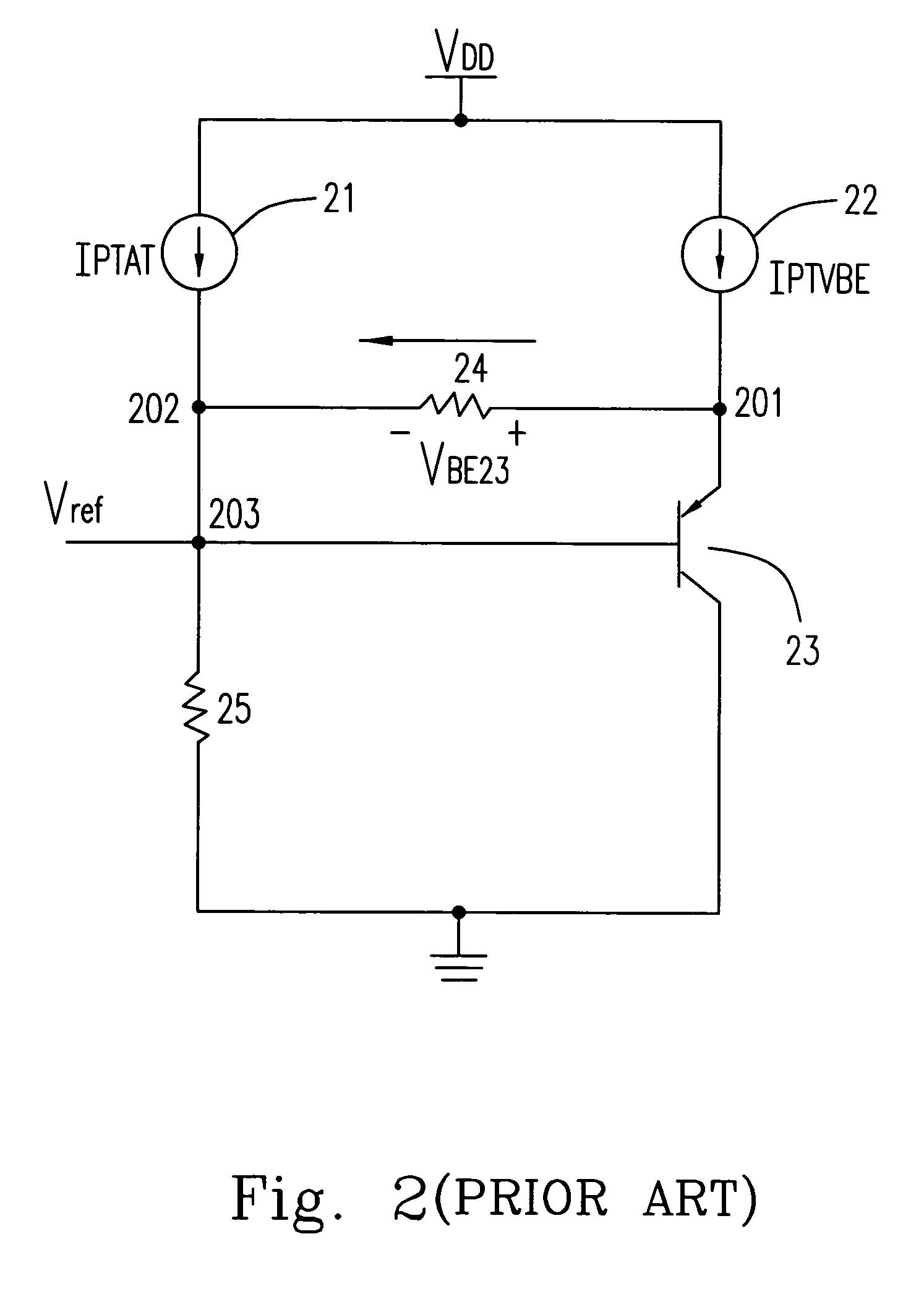 Low-power bandgap reference circuits having relatively less components