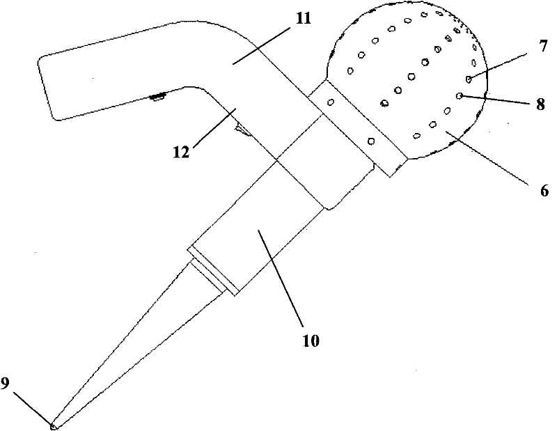 Large-space visual tracking 6D measurement system and measurement method