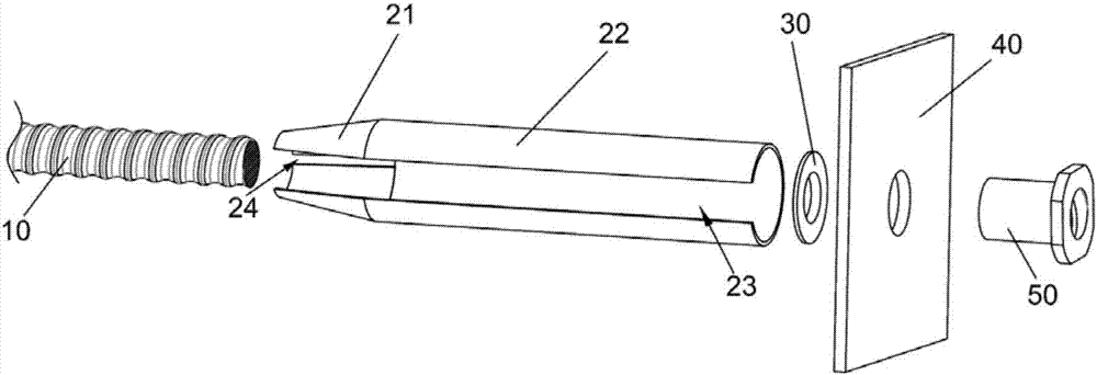 Friction fixing anchor rod
