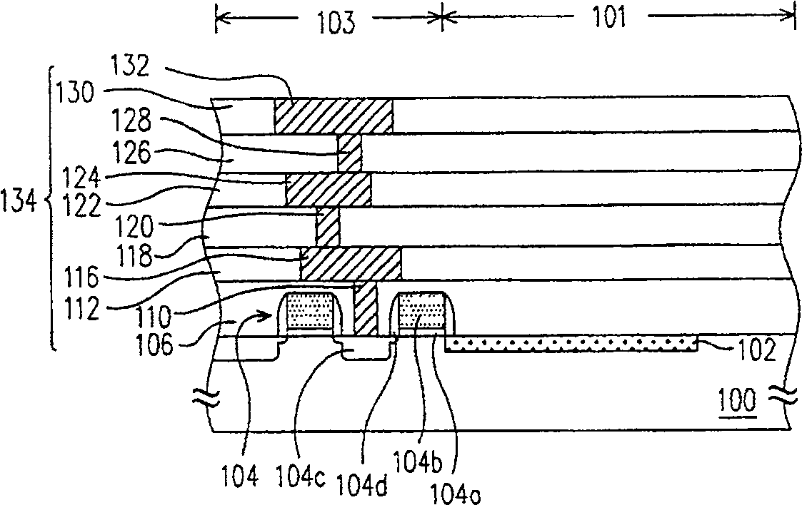 Image sensor from CMOS transistors, and manufacturing method