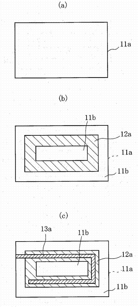 Laminated coil device and manufacturing method therefor