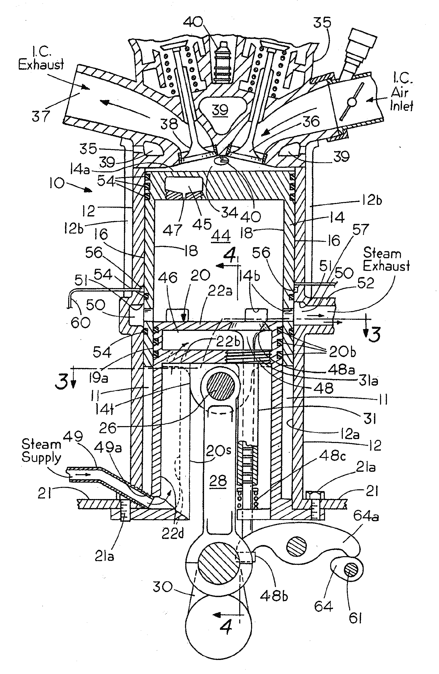 High Efficiency Multicycle Internal Combustion Engine With Waste Heat Recovery