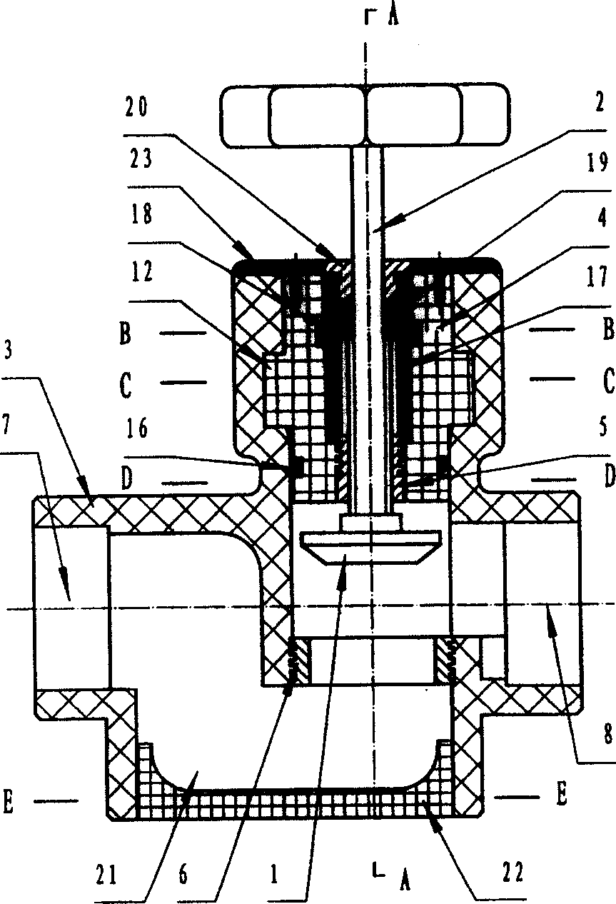 Plastic stop valve