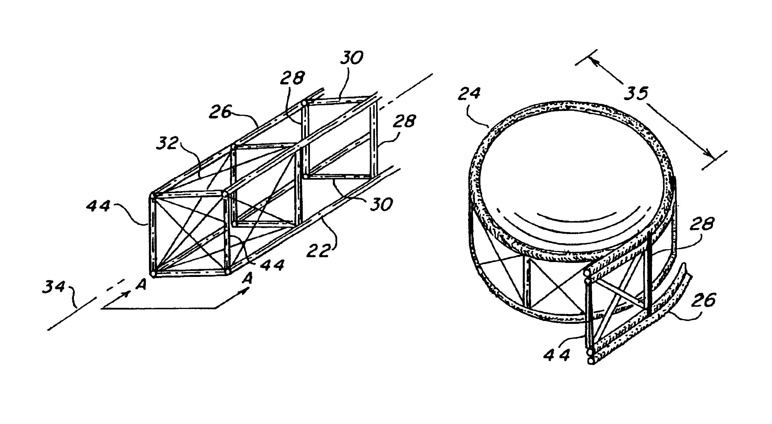 Elongated truss boom structures for space applications