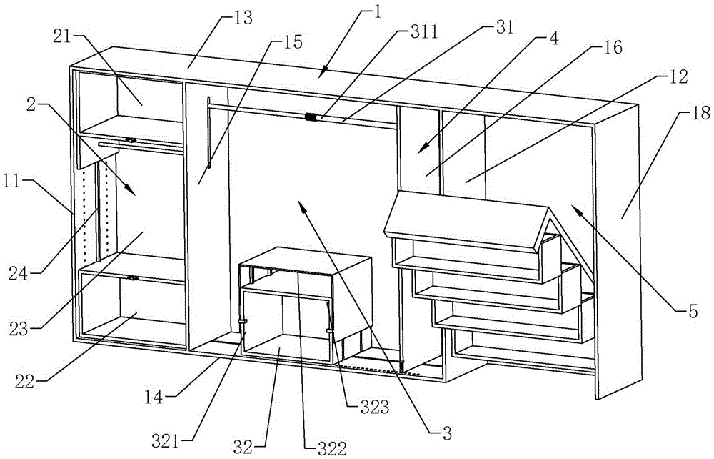 Multifunctional indoor cabinet