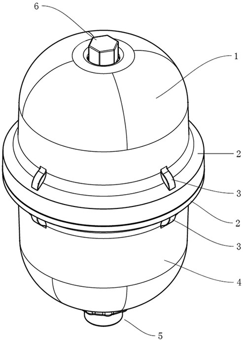 Diaphragm type pressure tank