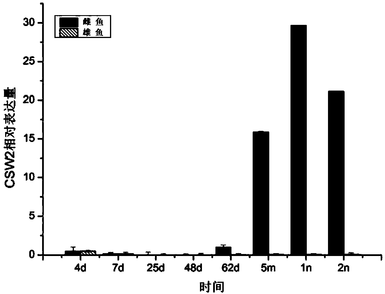 Female cynoglossus semilaevis specific expression gene CSW2 and applications thereof