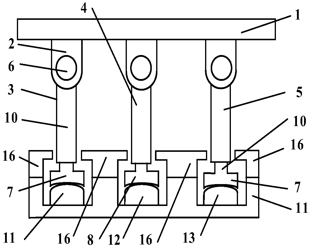 Three-phase power supplying and collecting device for maglev train