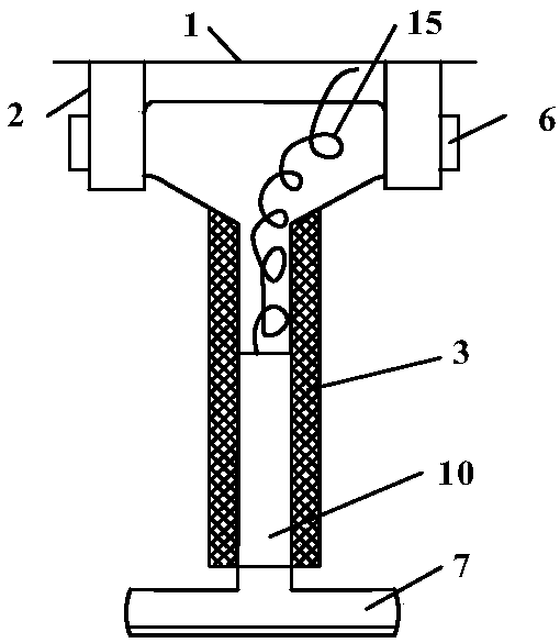 Three-phase power supplying and collecting device for maglev train