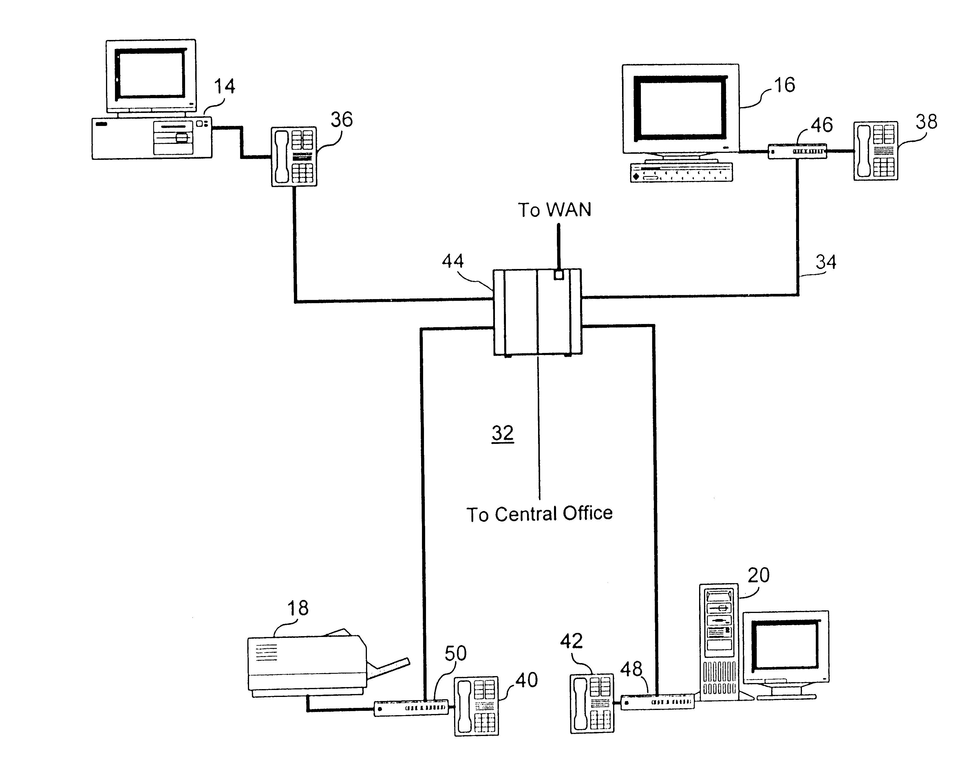 Method for initializing and allocating bandwidth in a permanent virtual connection for the transmission and control of audio, video, and computer data over a single network fabric