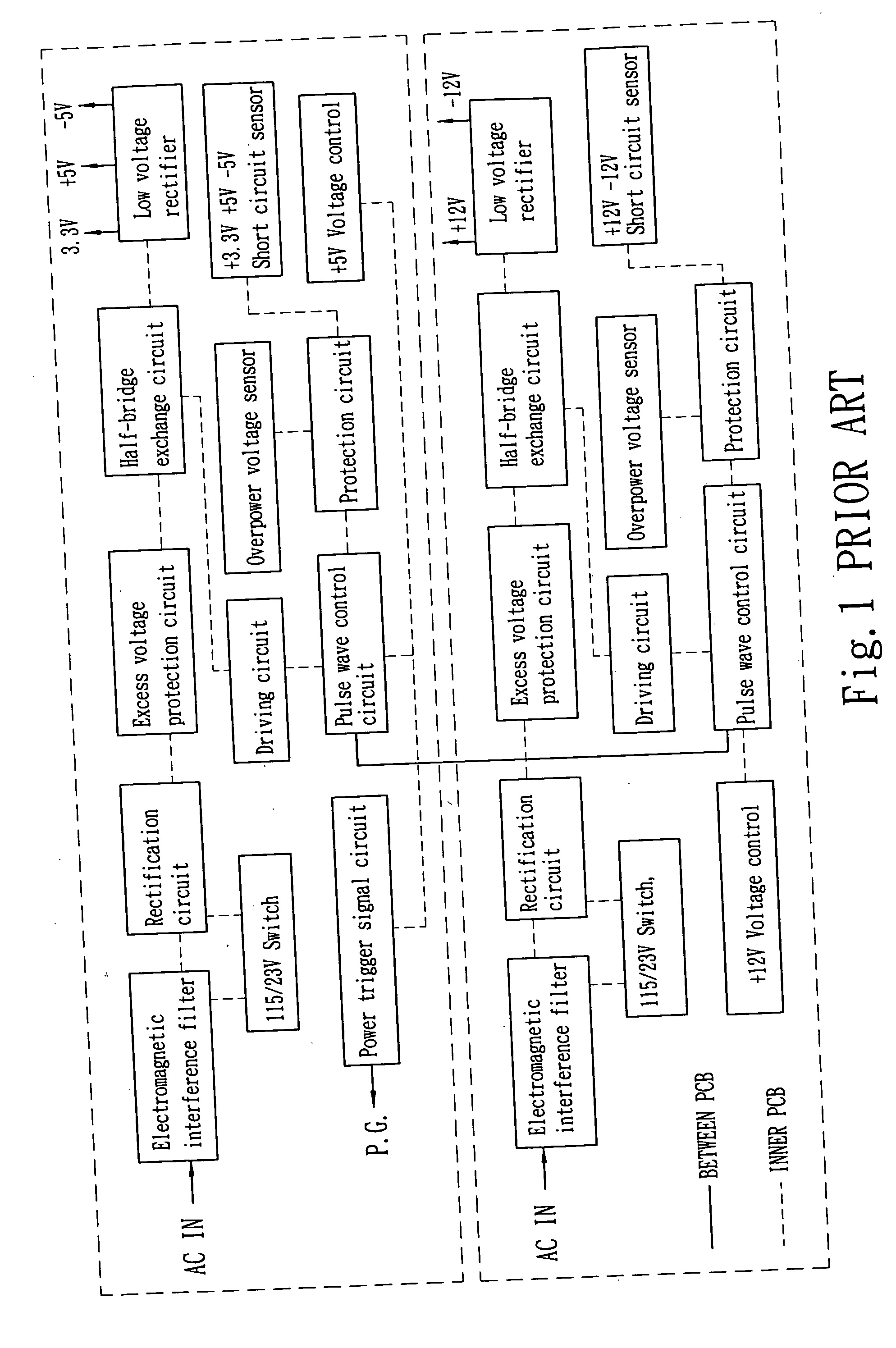 Chain reaction control circuit for parallel power supply