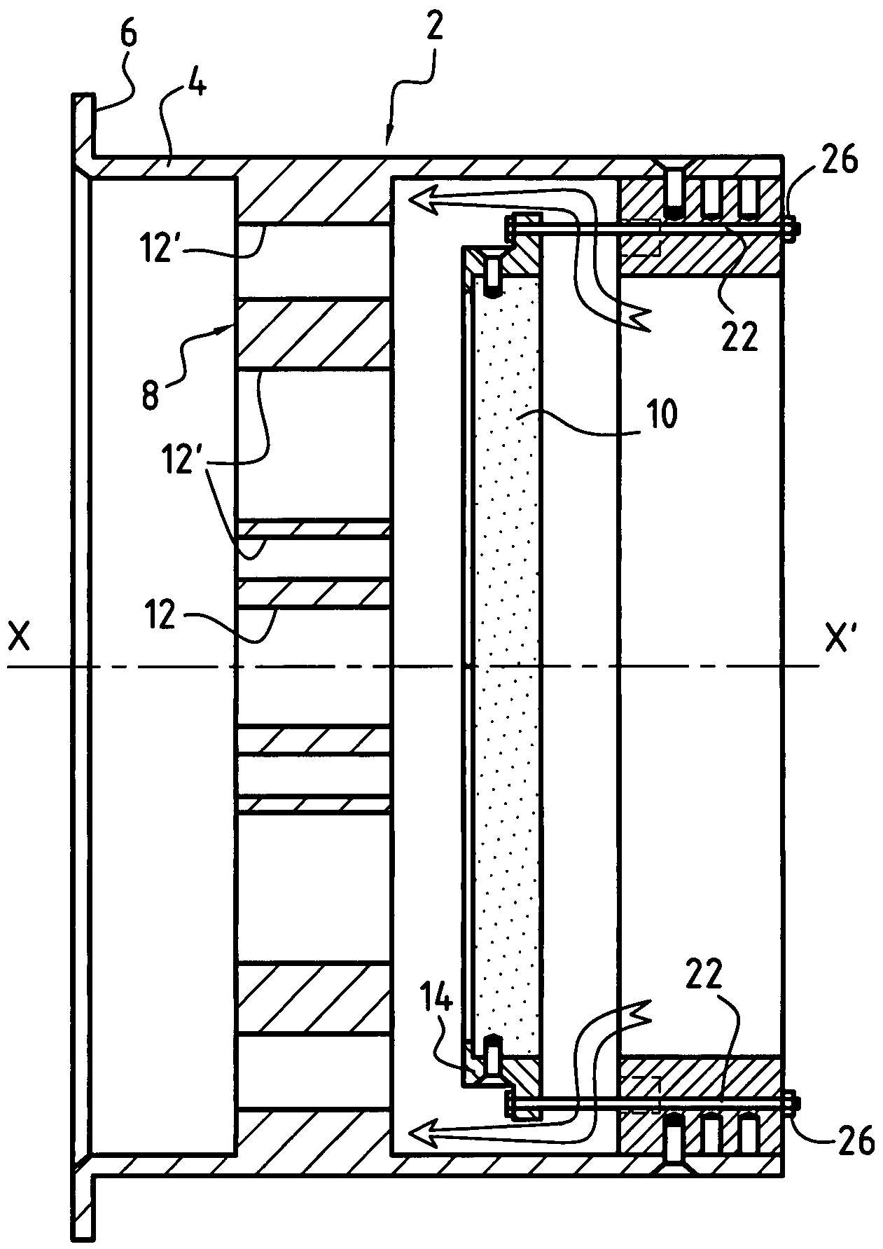 Flow conditioner for a fluid transport pipe