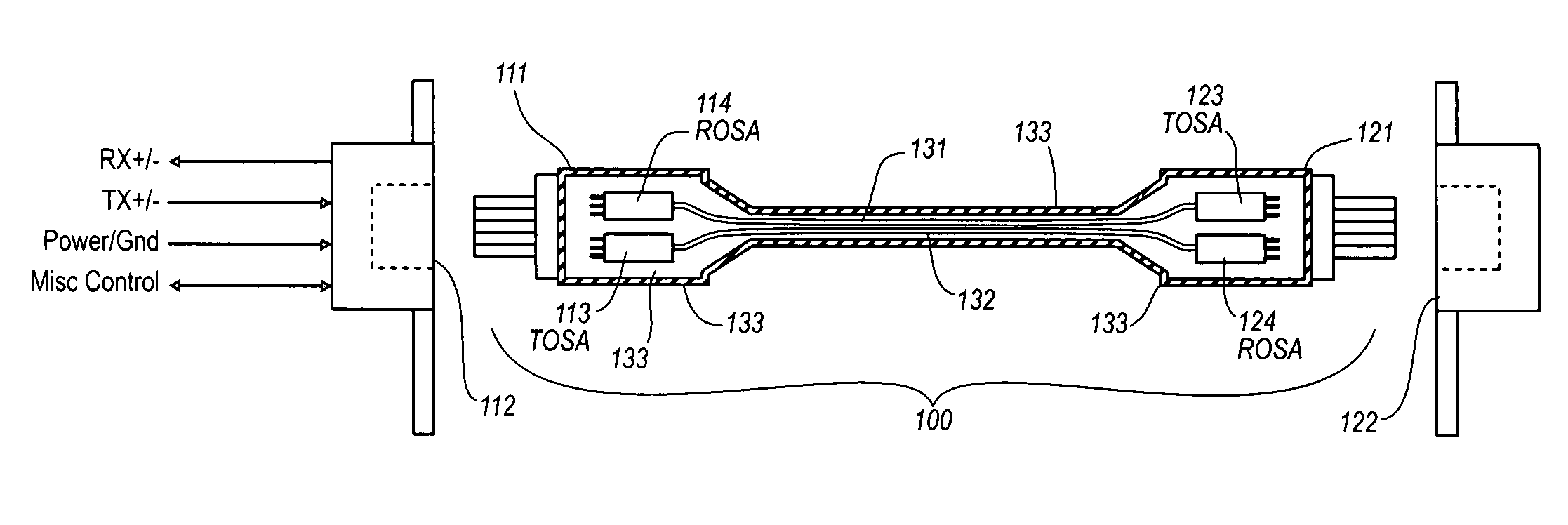 Active optical cable electrical connector