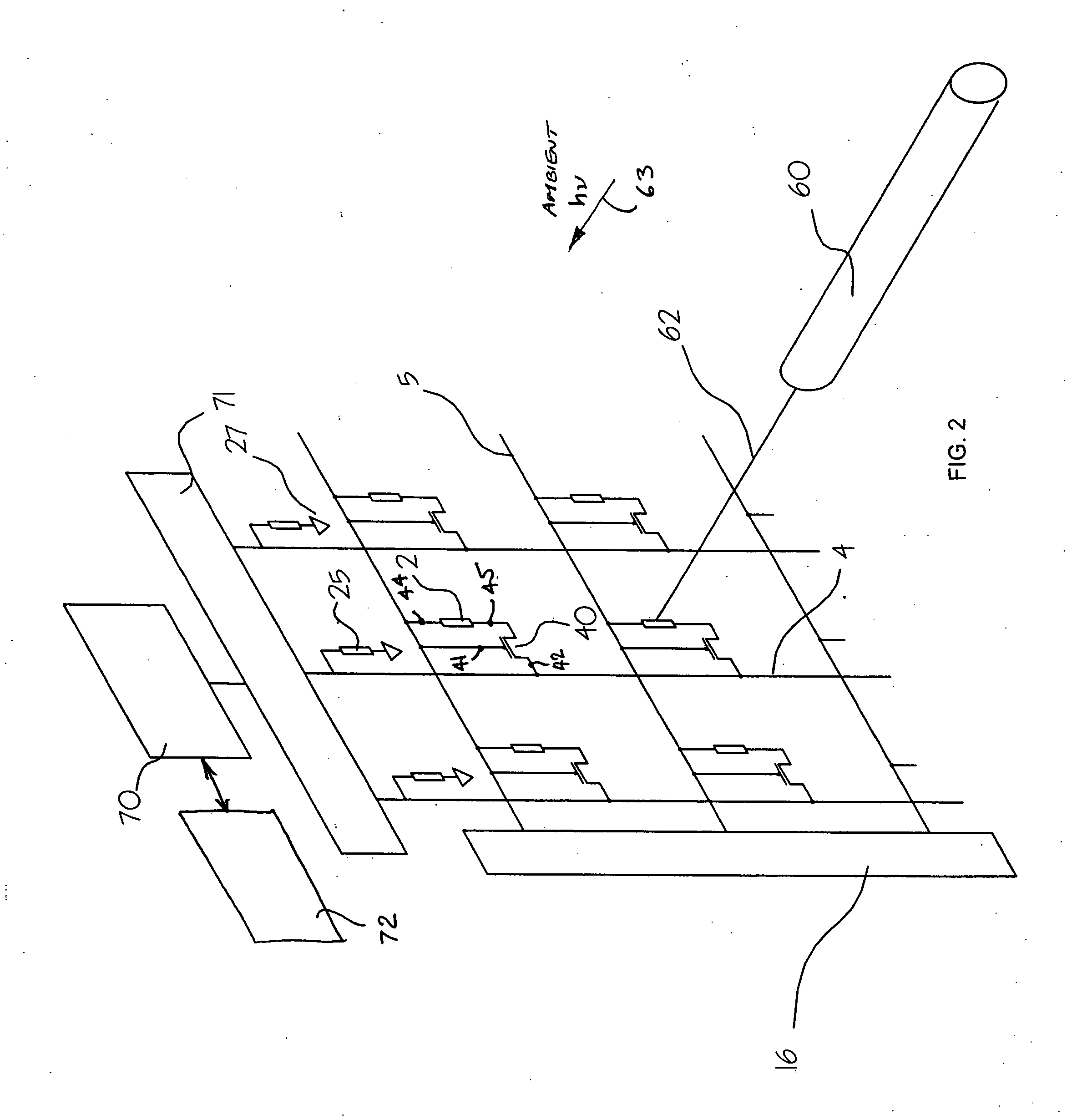 Method and device for reading display pixel emission and ambient luminance levels