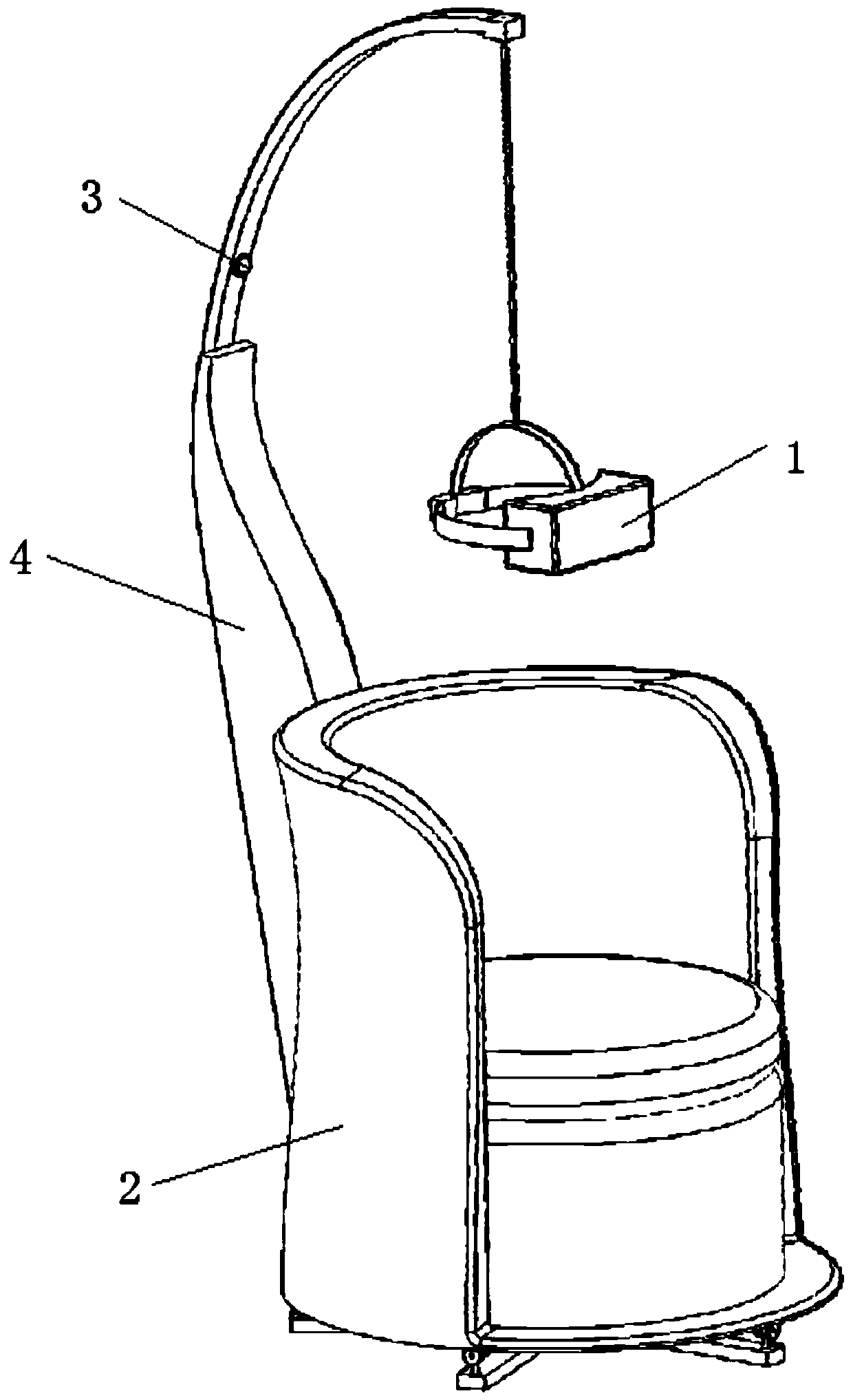 VR helmet positioning method suitable for rotating platform