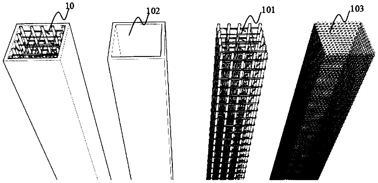 Integrally-assembled concrete overlapping structure system and construction method thereof