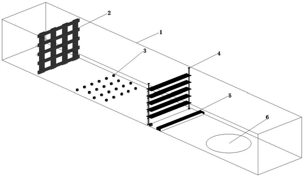 A method for simulating downburst in a boundary layer wind tunnel coupled with a wall jet and a multi-blade grid