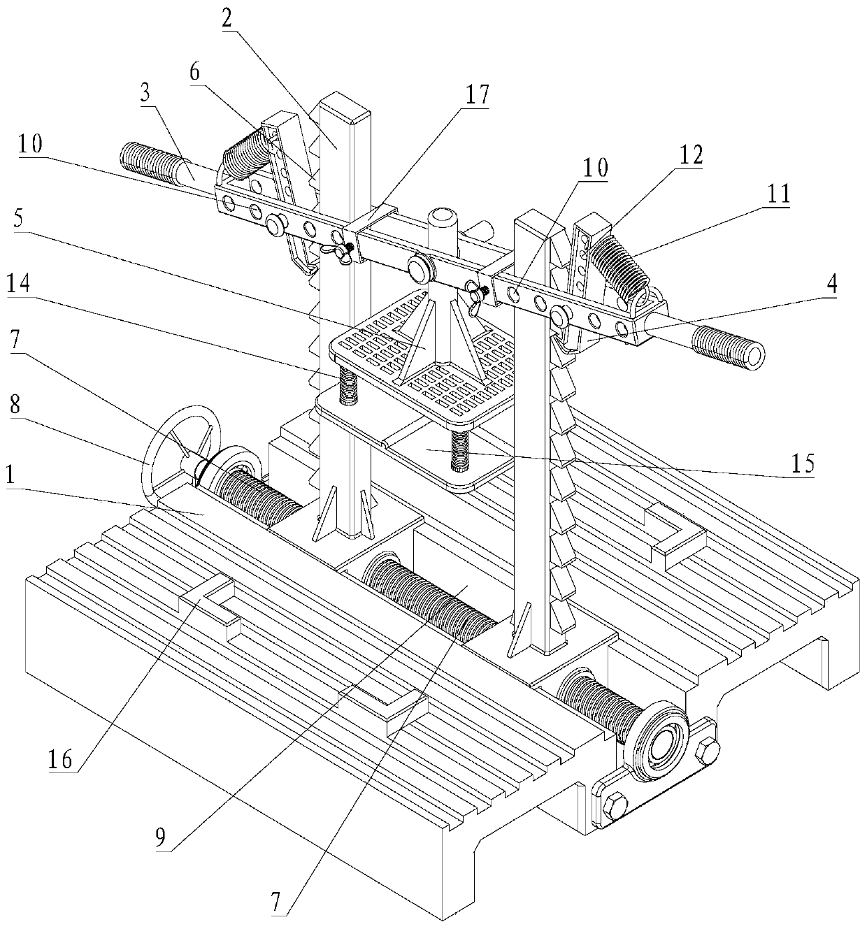 Splicing and pressure-maintaining device for wooden furniture