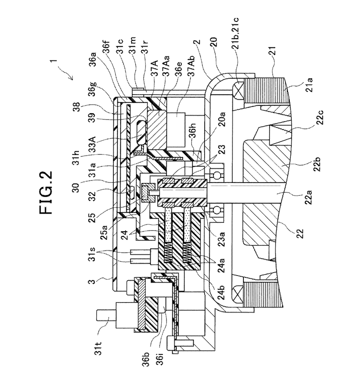 Rotating electric machine integrated with controller